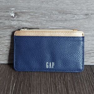 GAP Card Holder,  Coin Purse, Woman's Navy & Gold Wallet